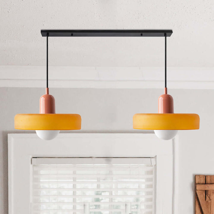 2 Heads Modern Glass Pendant Light