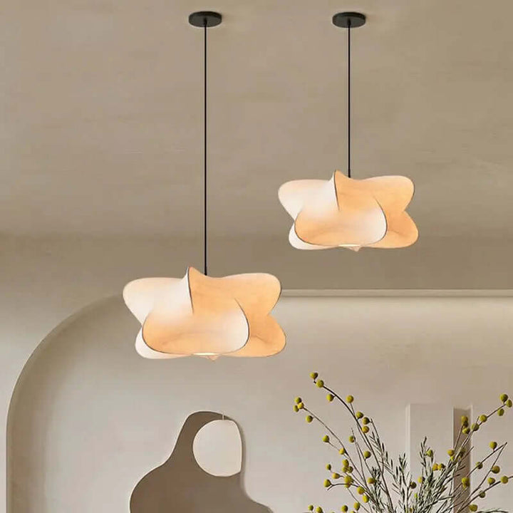 Silk Hanging Lamp, Pendant Light Fixture