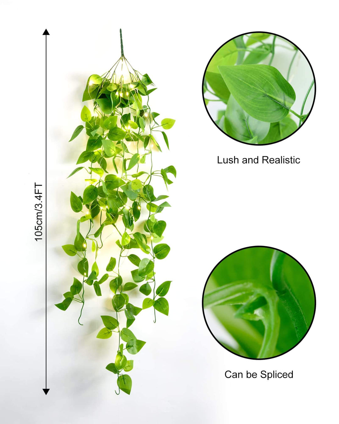 Illuminated Artificial Ivy Vine Garland Lights
