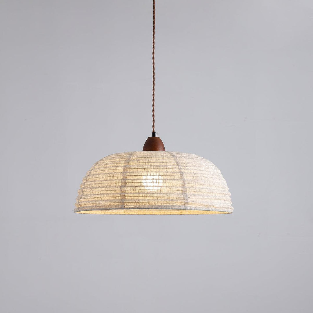 Wood & Fabric Pendant Lamp