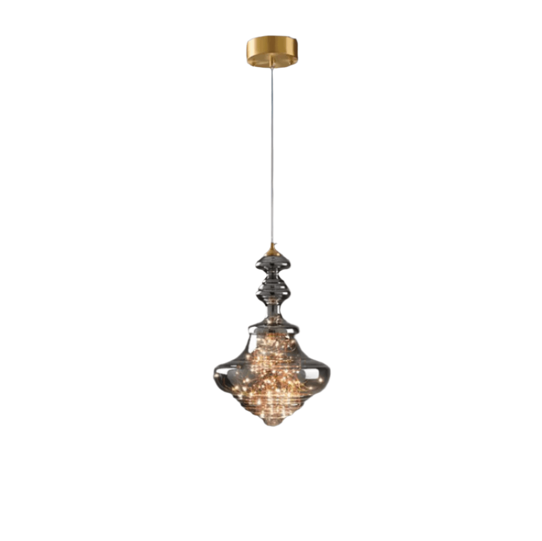 Modern Gray Glass Starry Sky Pendant Light