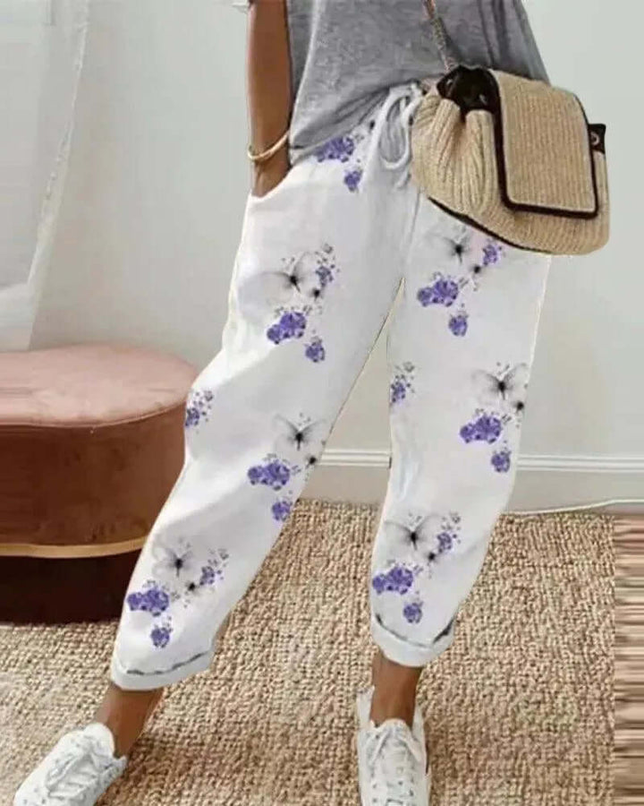 Women's Striped Casual Trousers
