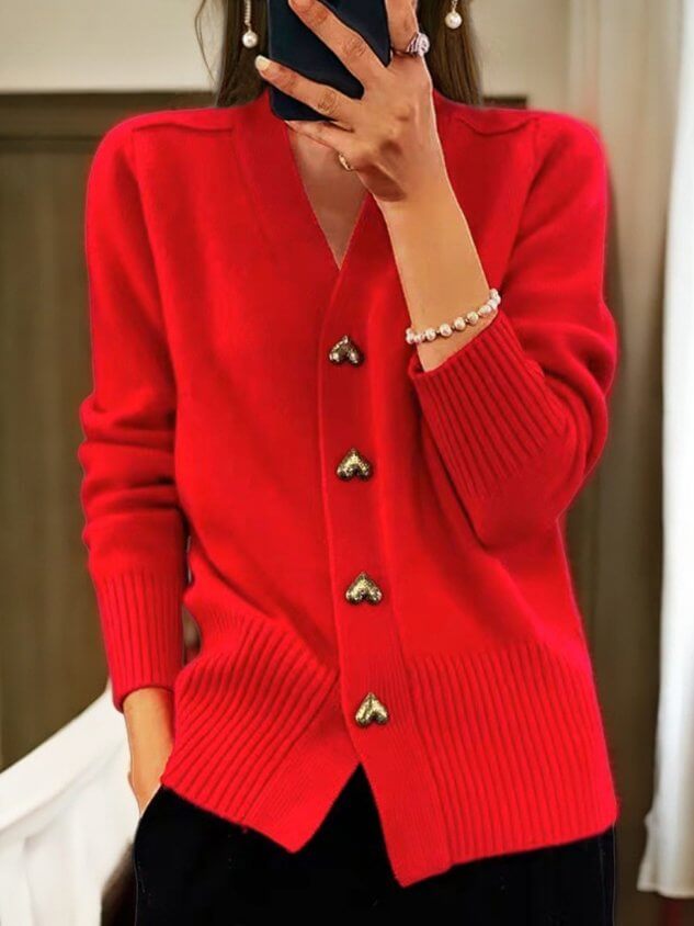 Women's Knitted Cardigan - Soft Warm Lightweight Layer