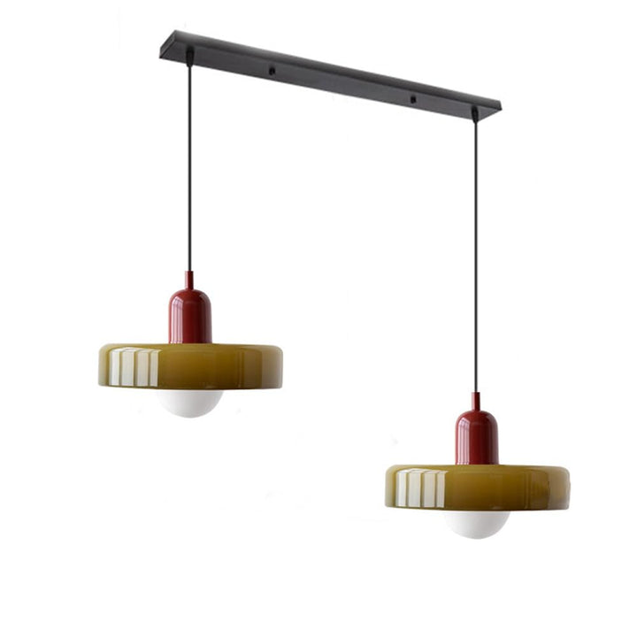 2 Heads Modern Glass Pendant Light