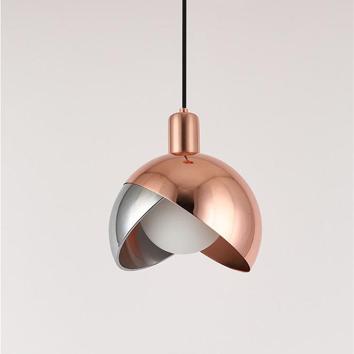 Adjustable Metal Pendant Light with Glass Shade