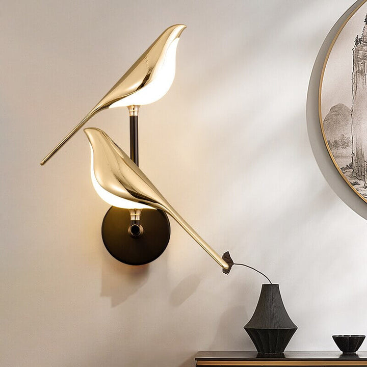 Modern Bird Wall Light with Magnetic Feature