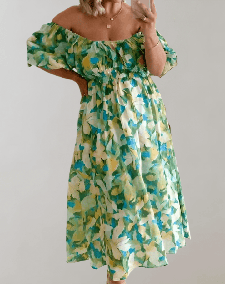 Women's Summer V-Neck Midi Dress