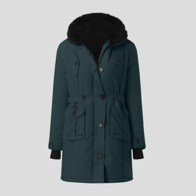 Women's Winter Parka with Luxurious Faux Fur Hood