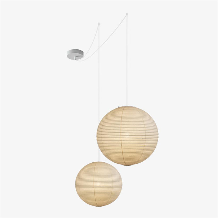 Japanese Cotton Paper Pendant Lamp with Steel Wire