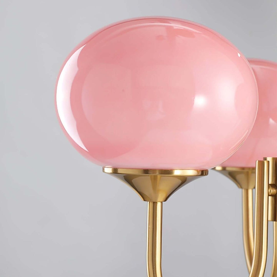 Pink Glass Ceiling Light Fixture Modern Chandelier