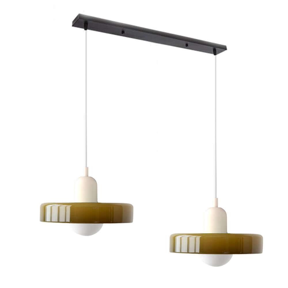 2 Heads Modern Glass Pendant Light