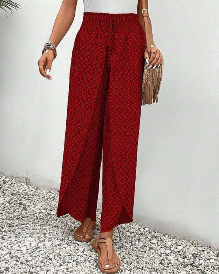 Women's Wide Leg Palazzo Trousers - Flowy & Lightweight