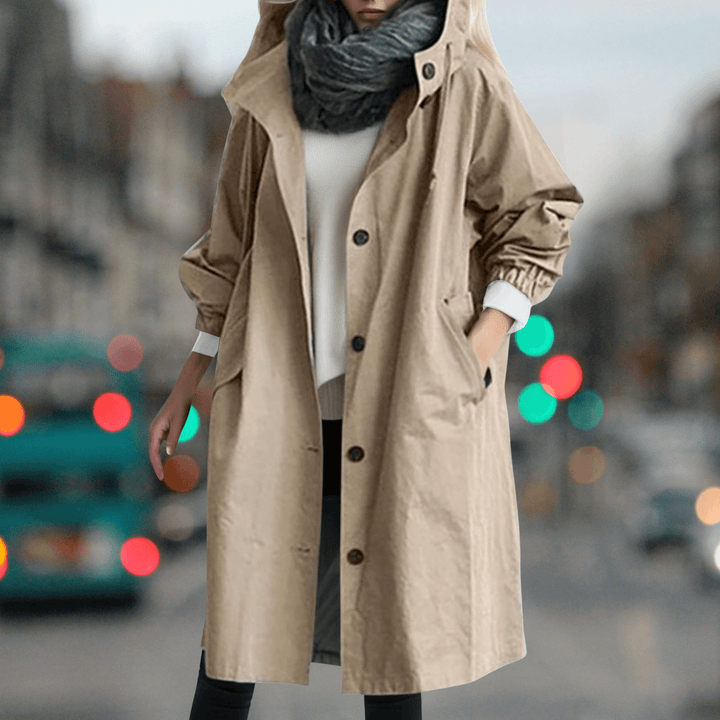 Women's Waterproof Teddy Lined Trench Coat