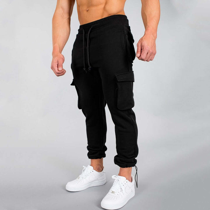 Men's Slim Fit Cargo Joggers with Elastic Waist