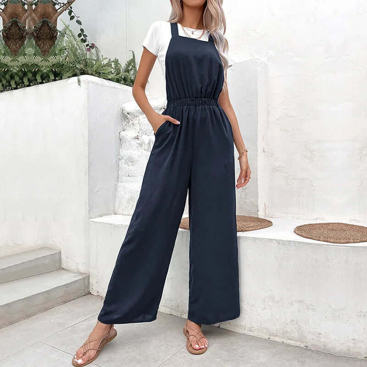 Women's Wide-Leg Jumpsuit with Pockets