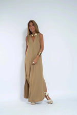 Dress + Cardigan - Coffee