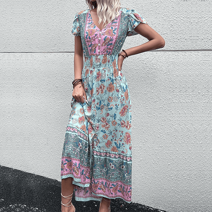 Boho Maxi Dress - Viscose Dress
