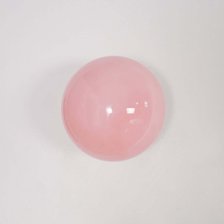 Pink Glass & Metal Sconce Light - 20cm