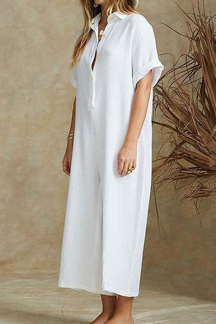 Women's Relaxed Notch Collar Jumpsuit