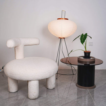 Elegant Paper Floor Lamp with Diffused Lighting
