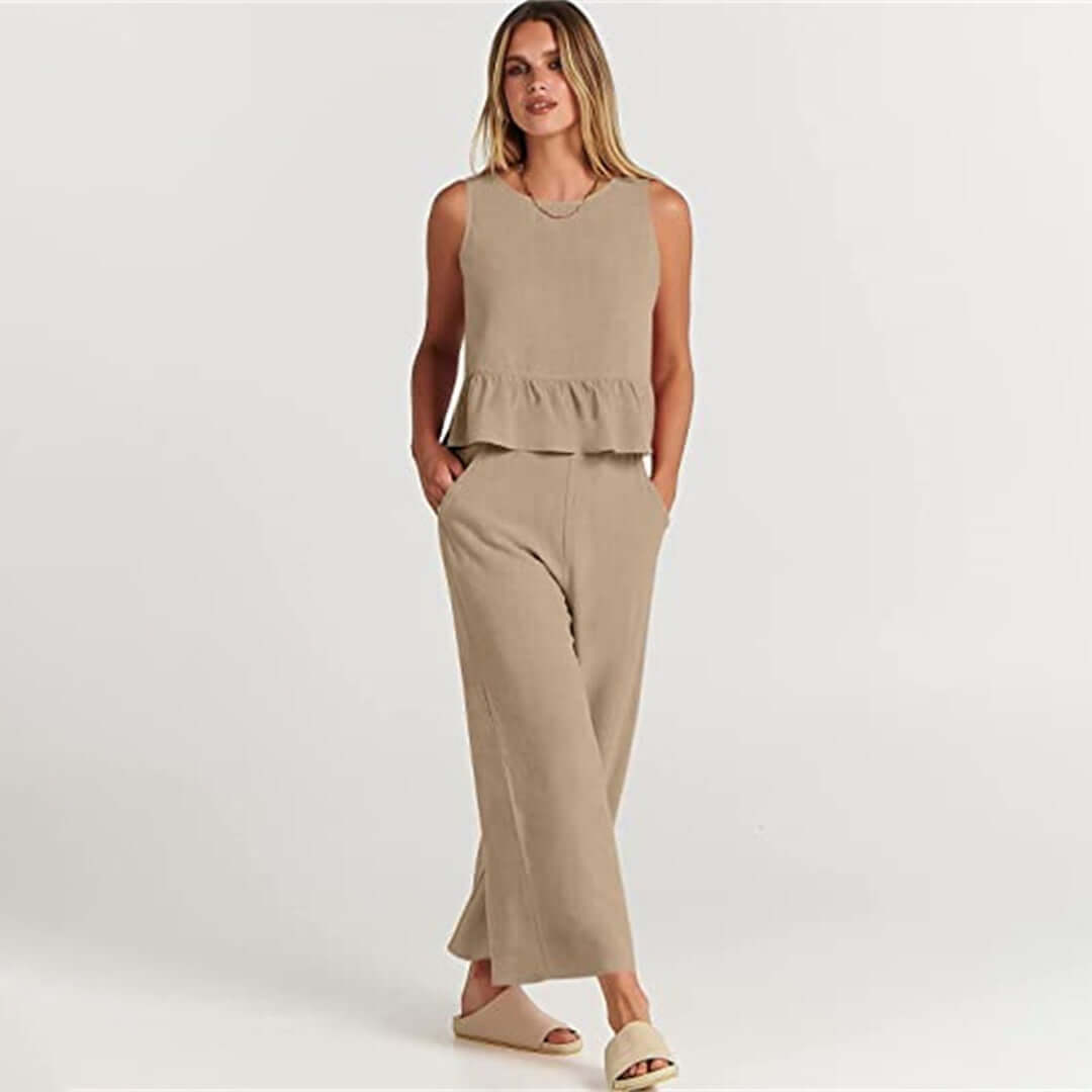 Sky Blue 2-Piece Casual Set