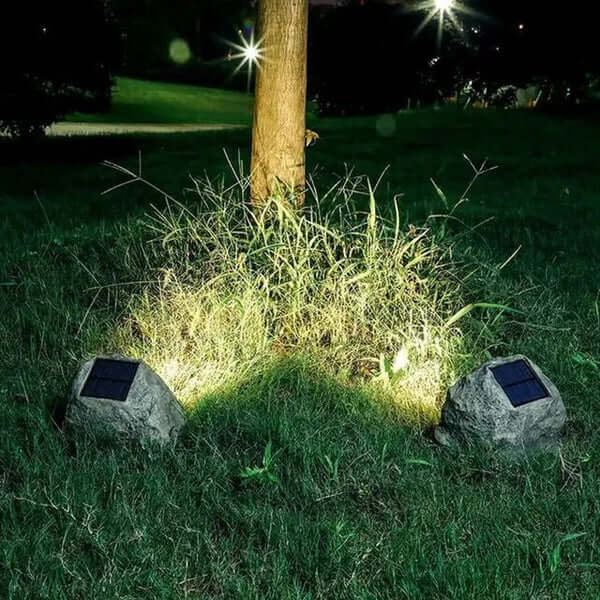 Solar Rock Garden Light - Outdoor LED Landscape Lighting