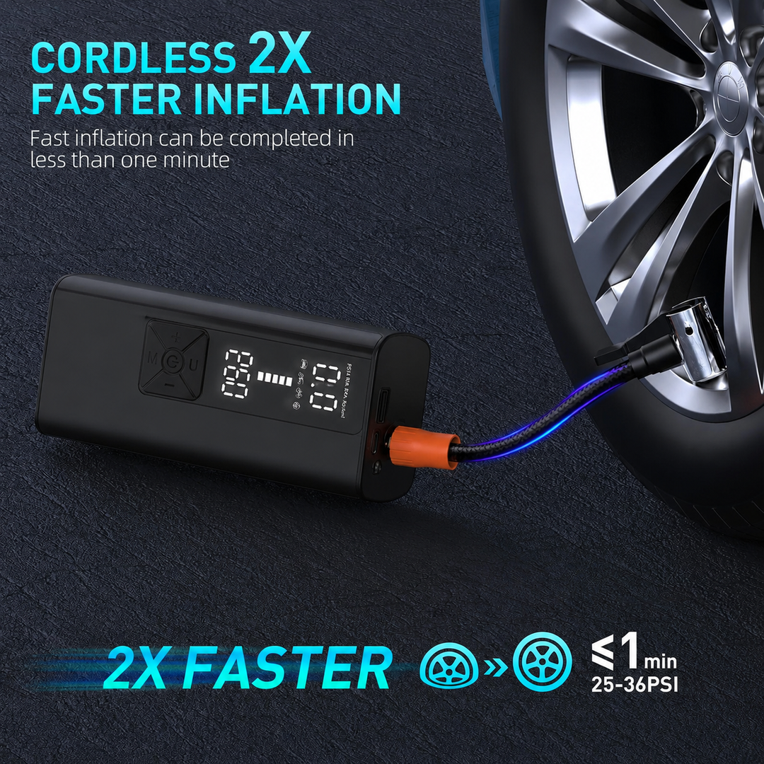 Portable Air Pump with 4000mAh Battery & Dual LCD Screens