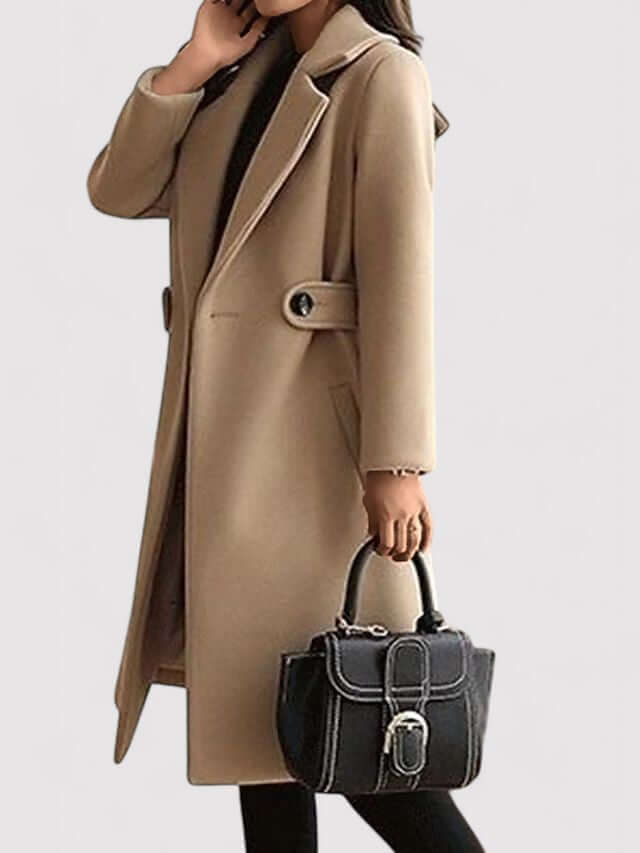 Wool Winter Coat with Belt