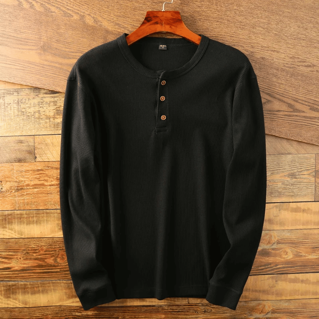 Men's Soft Cotton Henley Neck Shirt