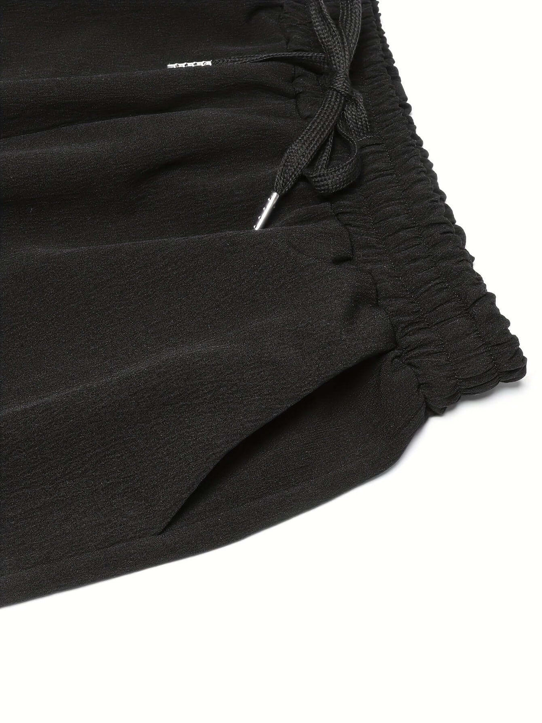 Women's Wide-Leg Drawstring Trousers with Pockets