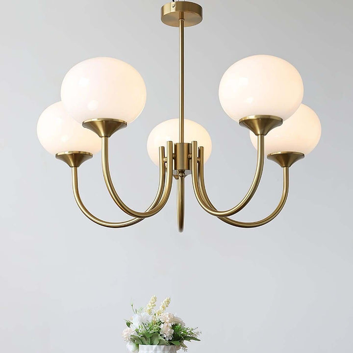 Pink Glass Ceiling Light Fixture Modern Chandelier