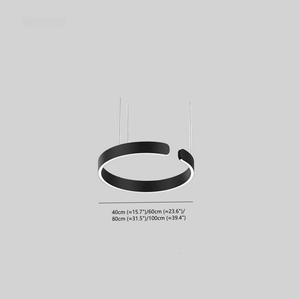 Modern Circle LED Pendant Light, 40/60/80cm