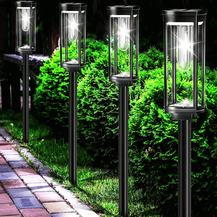Solar Garden Lantern Outdoor LED Light with Stake