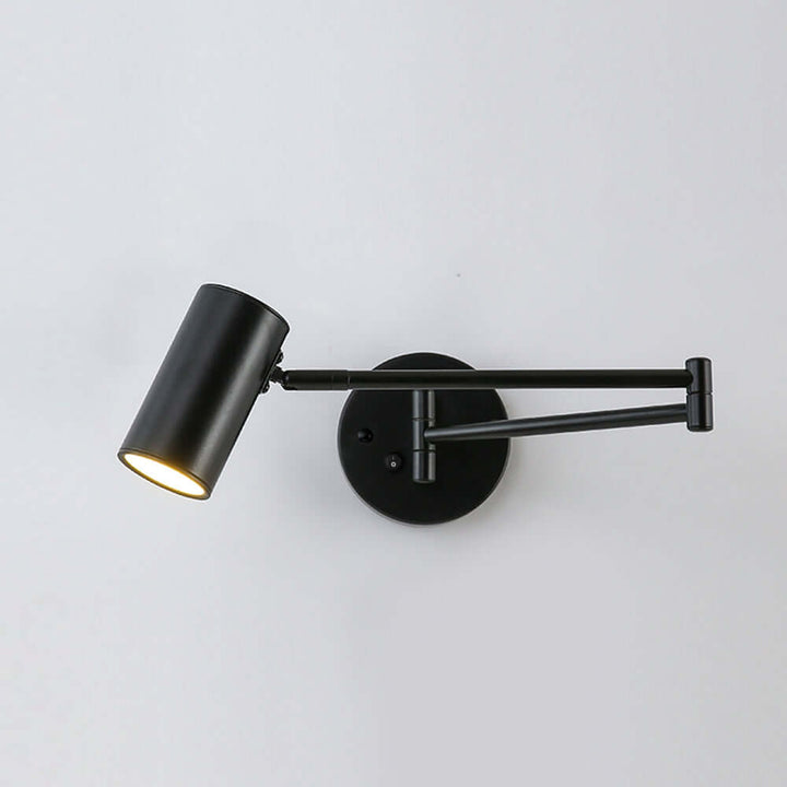 Adjustable Metal Swing Arm Wall Lamp with Integrated LED