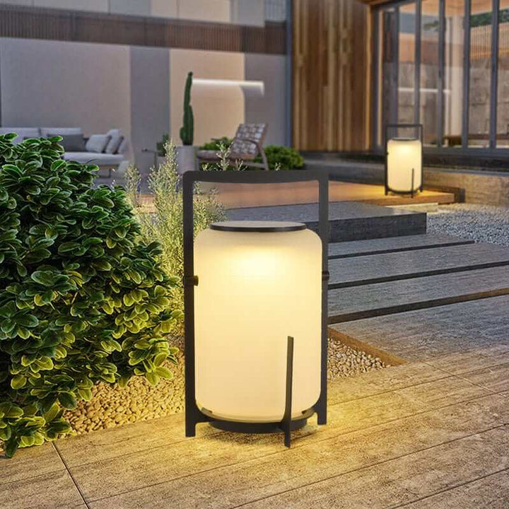 Solar Garden Lamp with Stainless Steel and Glass
