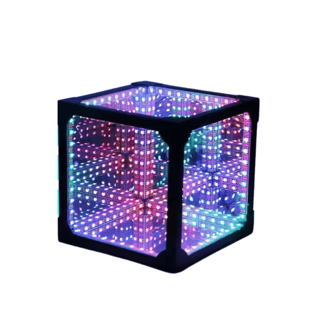 3D Cube Abyss Light with RGB LED, features a compact, vibrant infinity cube design, perfect for mood and gaming setups.