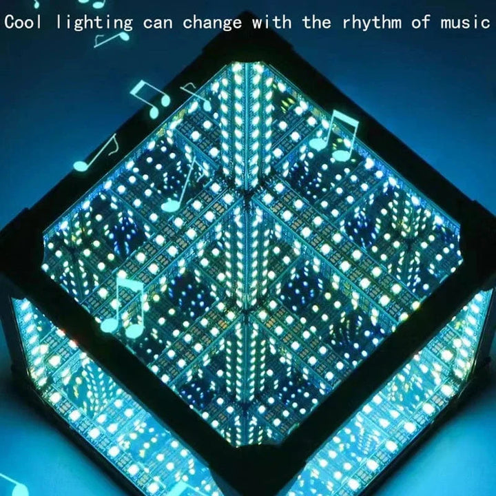 3D Cube Abyss Light with RGB LED, features a compact, vibrant infinity cube design, perfect for mood and gaming setups.