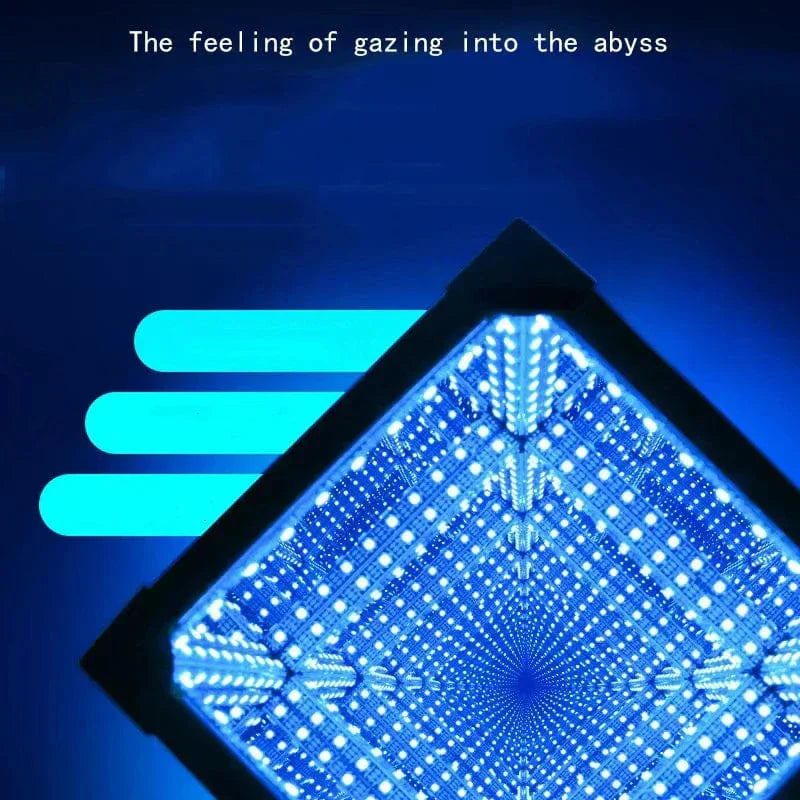 3D Cube Abyss Light with RGB LED, features a compact, vibrant infinity cube design, perfect for mood and gaming setups.