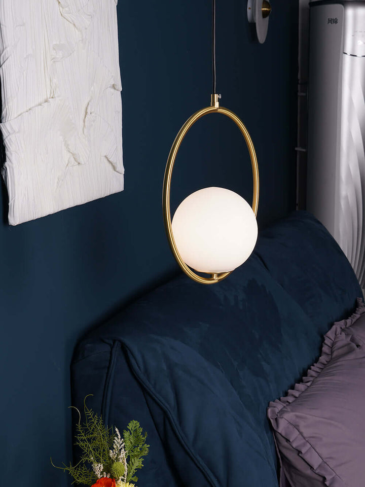 Modern Pendant Lamp with Metal & Glass