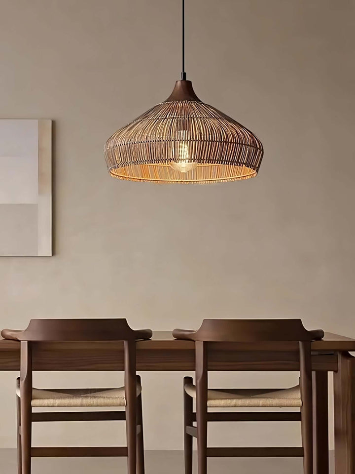 Handwoven Wicker Rattan Pendant Light