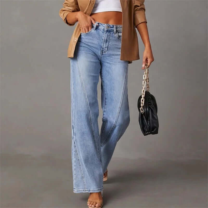 Women's Wide Leg High Waisted Jeans