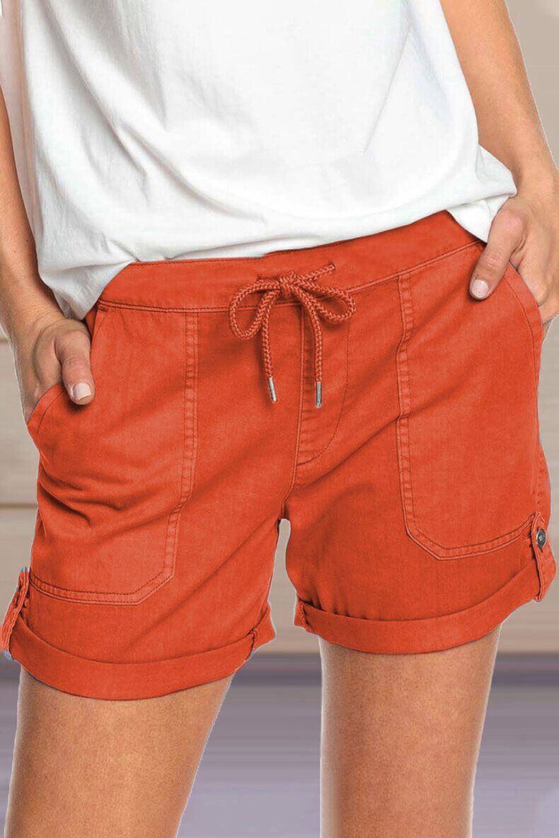 Women's Relaxed Fit Shorts with Drawstring Waist