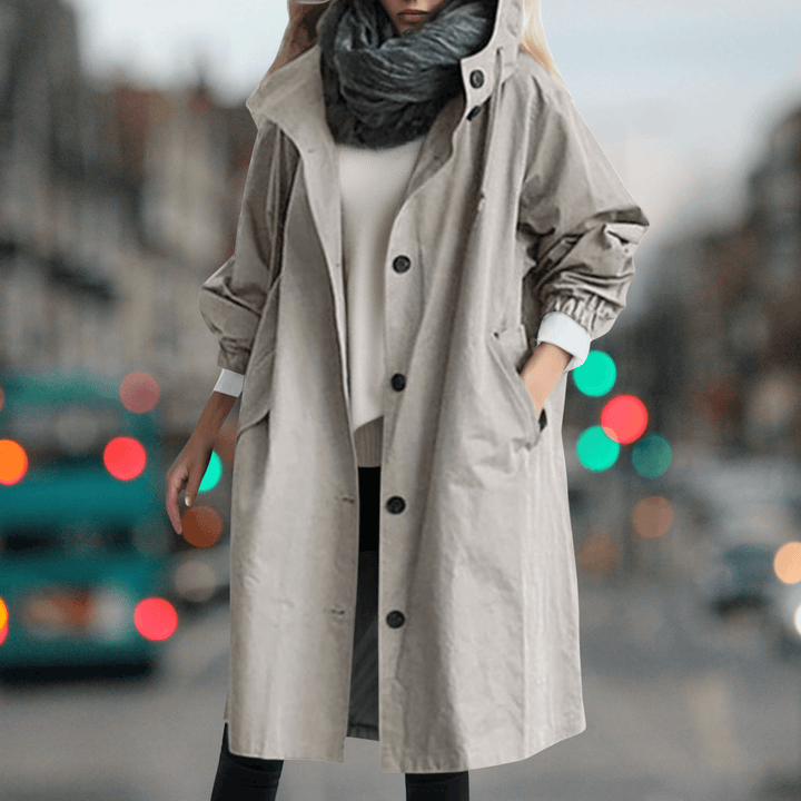 Women's Waterproof Teddy Lined Trench Coat