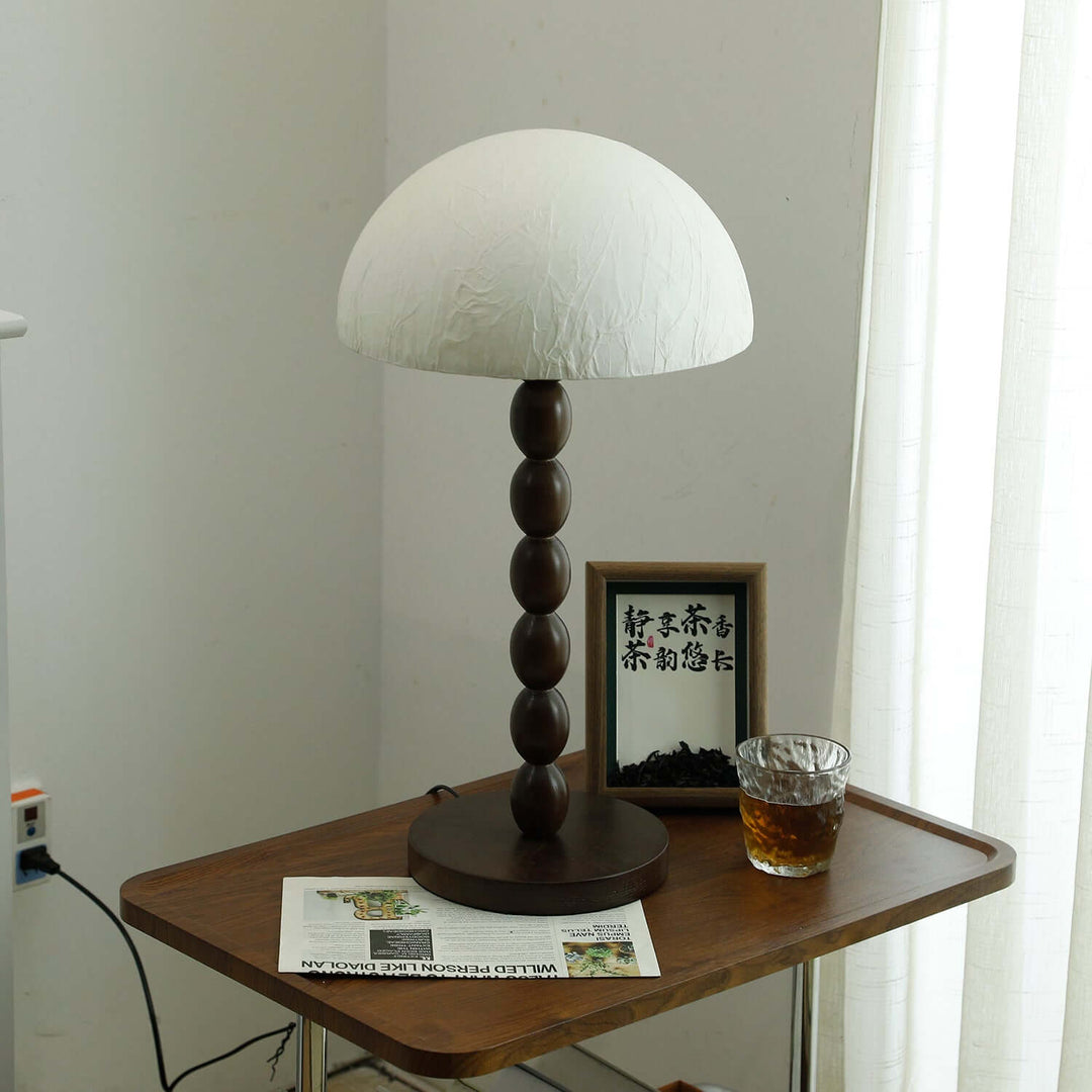 Wooden Table Lamp with Rice Paper Shade 30cm