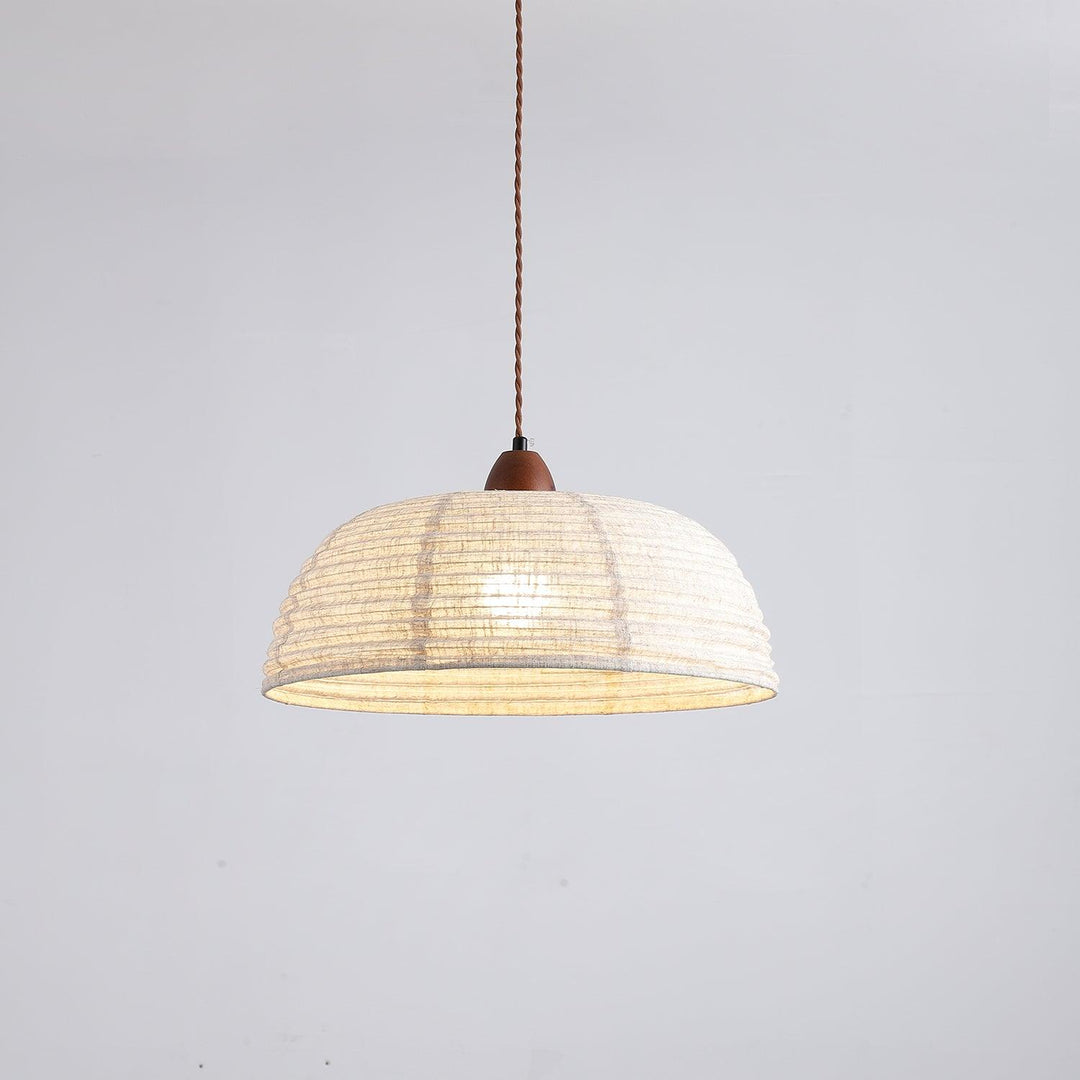 Wood & Fabric Pendant Lamp