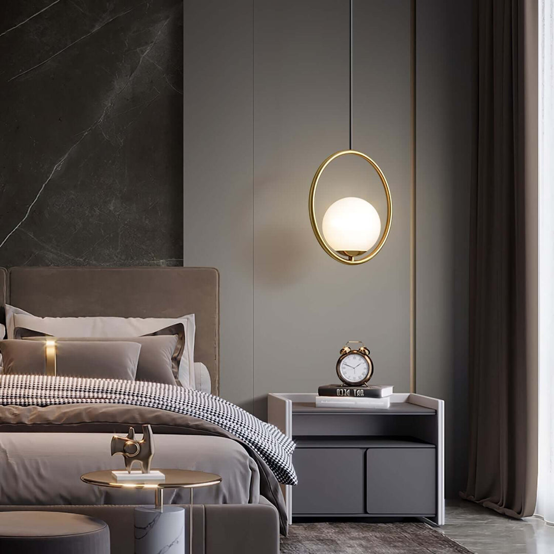 Modern Pendant Lamp with Metal & Glass