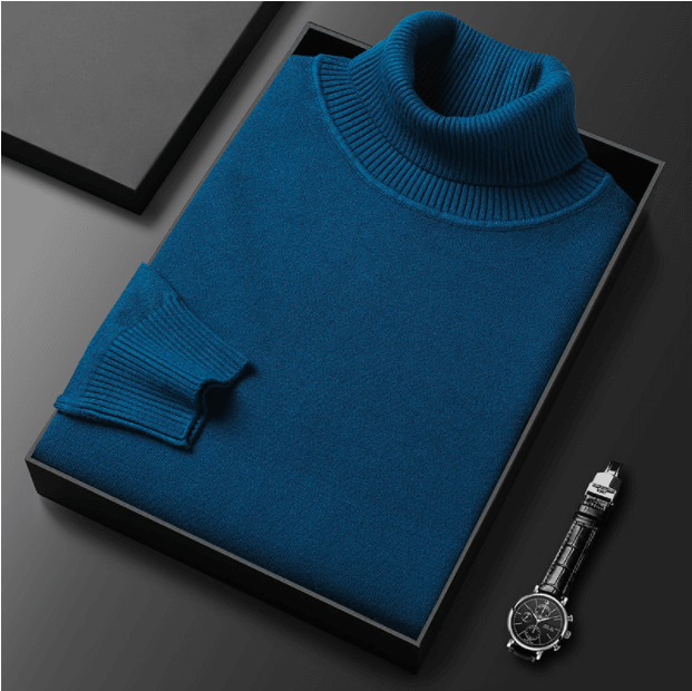 Men's Slim Fit Turtleneck Knitted Jumper