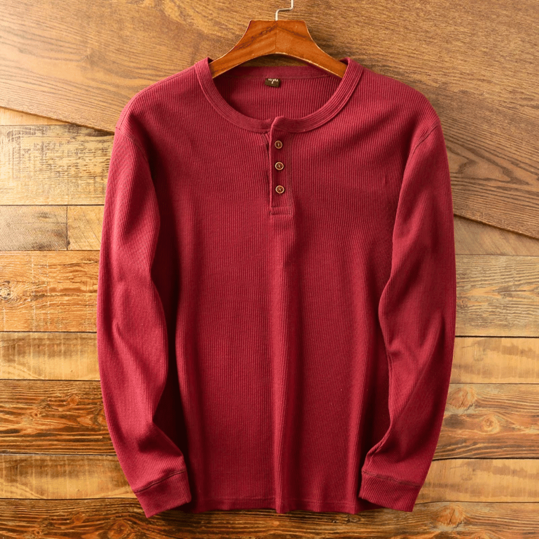 Men's Soft Cotton Henley Neck Shirt