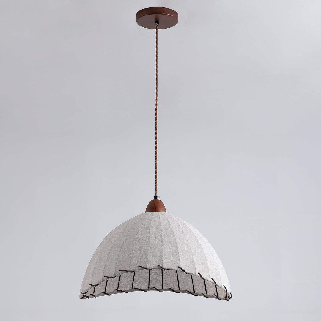 Wood & Fabric Pendant Lamp