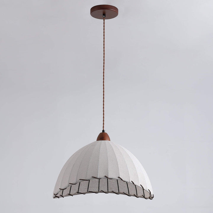 Wood & Fabric Pendant Lamp